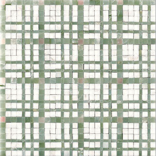MBJ615<br>Jade Mosaic Tile on 12 x 12 Mesh MBJ615<br>Jade Mosaic Tile on 12 x 12 Mesh
