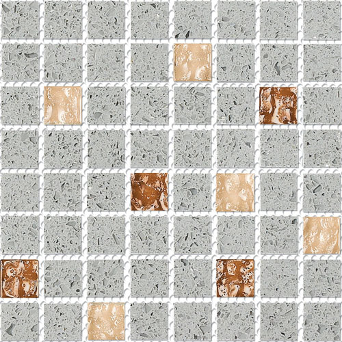 MBS102<br>Glass and Stone Mosiac on 12 x 12 Mesh MBS102<br>Glass and Stone Mosiac on 12 x 12 Mesh