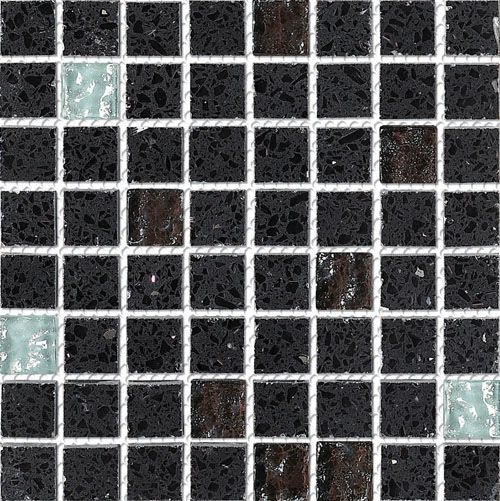 MBS107<br>Glass and Stone Mosiac on 12 x 12 Mesh MBS107<br>Glass and Stone Mosiac on 12 x 12 Mesh